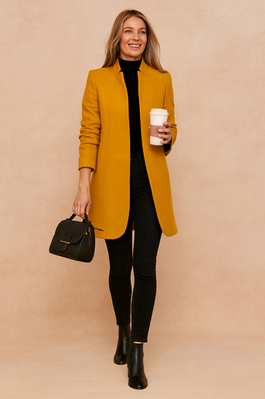 Eliza Women's Coat – Minimalist Straight Cut for Versatile Everyday Style 5