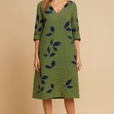 Eliza | Summer Dress with Leaf Pattern 0