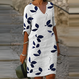 Eliza | Summer Dress with Leaf Pattern 1