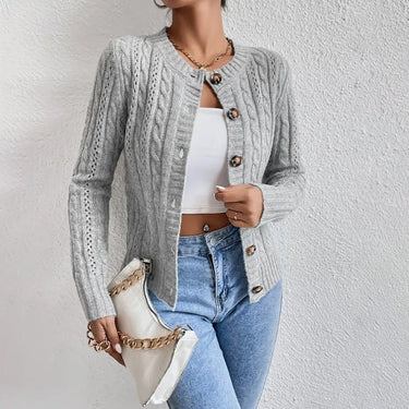Eliza | Women's Cropped Cable Knit Cardigan 1