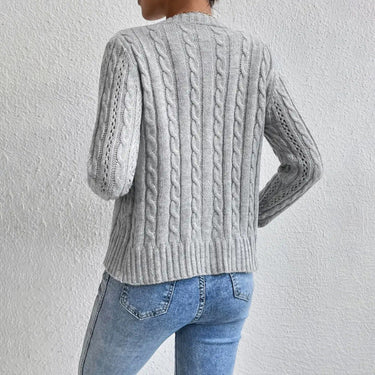 Eliza | Women's Cropped Cable Knit Cardigan 2