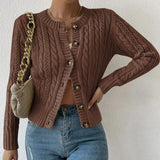 Eliza | Women's Cropped Cable Knit Cardigan 3