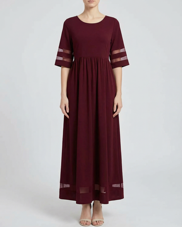Ella Black Sheer Dress – Flattering O-Neck Design for Effortless Summer Style 1