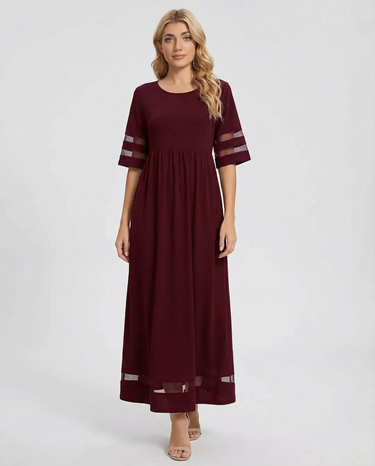 Ella Black Sheer Dress – Flattering O-Neck Design for Effortless Summer Style 2
