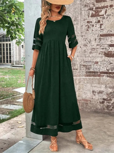 Ella Black Sheer Dress – Flattering O-Neck Design for Effortless Summer Style 3