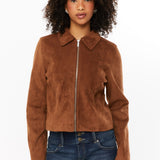 Tula | Women’s Faux Suede Jacket | Cropped & Chic 2