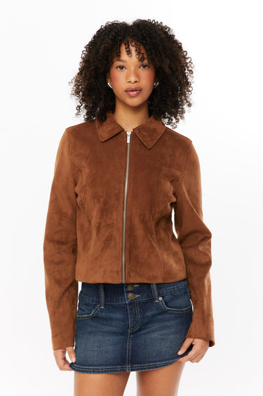 Tula | Women’s Faux Suede Jacket | Cropped & Chic 2