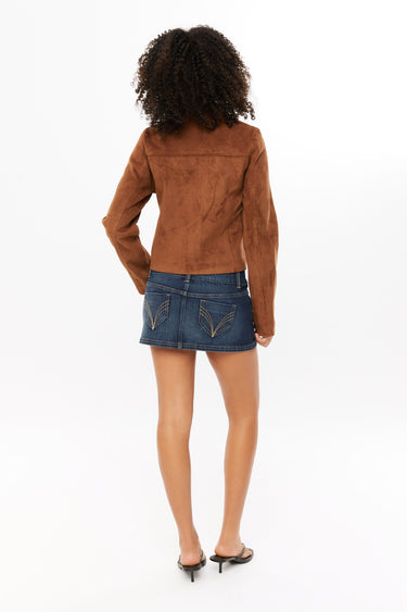 Tula | Women’s Faux Suede Jacket | Cropped & Chic 4