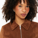 Tula | Women’s Faux Suede Jacket | Cropped & Chic 5