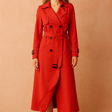 Emilia Long Trench Coat – Stylish Belted Design for Transitional Seasons 5