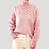Emma | Women’s Spring Cable High-Neck Sweater 2