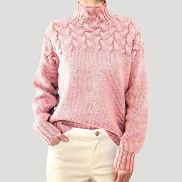 Emma | Women’s Spring Cable High-Neck Sweater 2