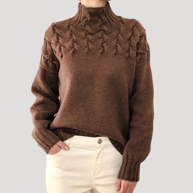 Emma | Women’s Spring Cable High-Neck Sweater 7