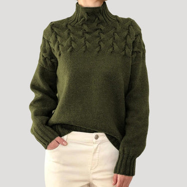 Emma | Women’s Spring Cable High-Neck Sweater 8