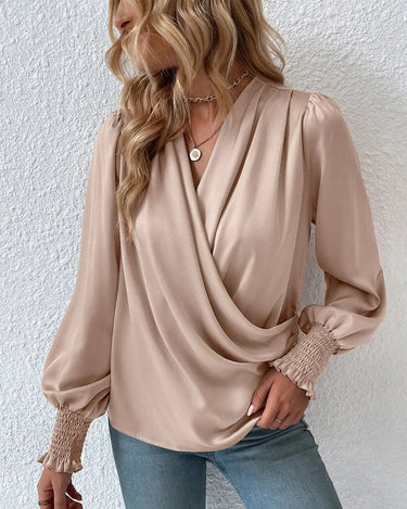 Eva Blouse | Elegant Long-Sleeve Wrap Blouse 1