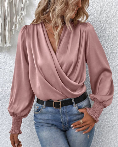 Eva Blouse | Elegant Long-Sleeve Wrap Blouse 5