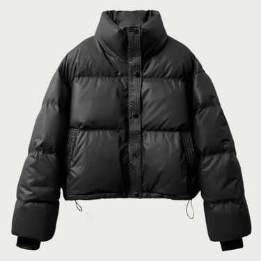 Fashionable puffer jacket with cropped design 0