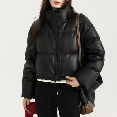 Fashionable puffer jacket with cropped design 1