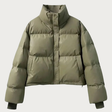 Fashionable puffer jacket with cropped design 2