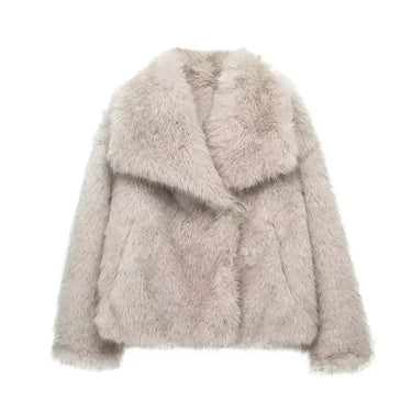 Faux Fur Jacket Women, Fluffy Outerwear for Stylish Comfort - Elegant Cozy Coat for All Occasions 0