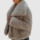 Faux Fur Jacket Women, Fluffy Outerwear for Stylish Comfort - Elegant Cozy Coat for All Occasions 1