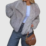 Faux Fur Jacket Women, Fluffy Outerwear for Stylish Comfort - Elegant Cozy Coat for All Occasions 2