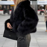 Faux Fur Jacket Women, Fluffy Outerwear for Stylish Comfort - Elegant Cozy Coat for All Occasions 7