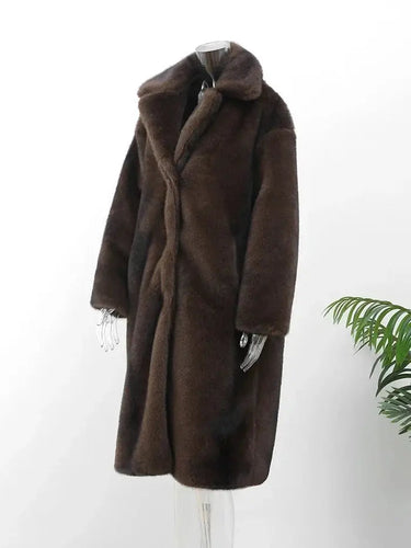 Faux Fur Long Winter Coat for Women – Stylish and Warm Winter Jacket, Elegant Design, Soft Thick Material, Available in Various Sizes 4