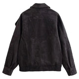Faux Suede Bomber Jacket with Modern Utility Fit 3