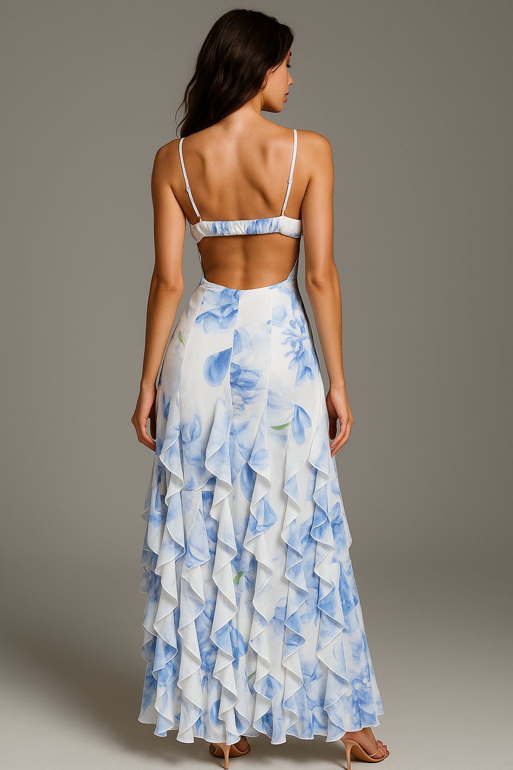 Fawn Ruffled Floral Dress 2