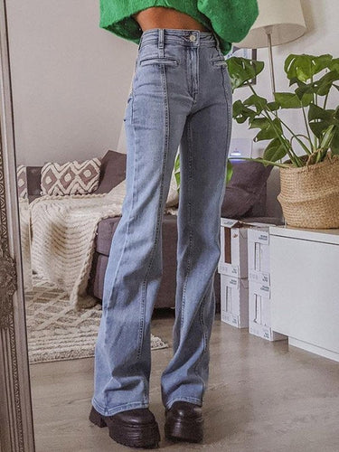 Flare Jeans with Back Star Patch 1