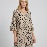 Floral Elegance Double-Layer Dress – Playful Flare Sleeves for Summer Events 3