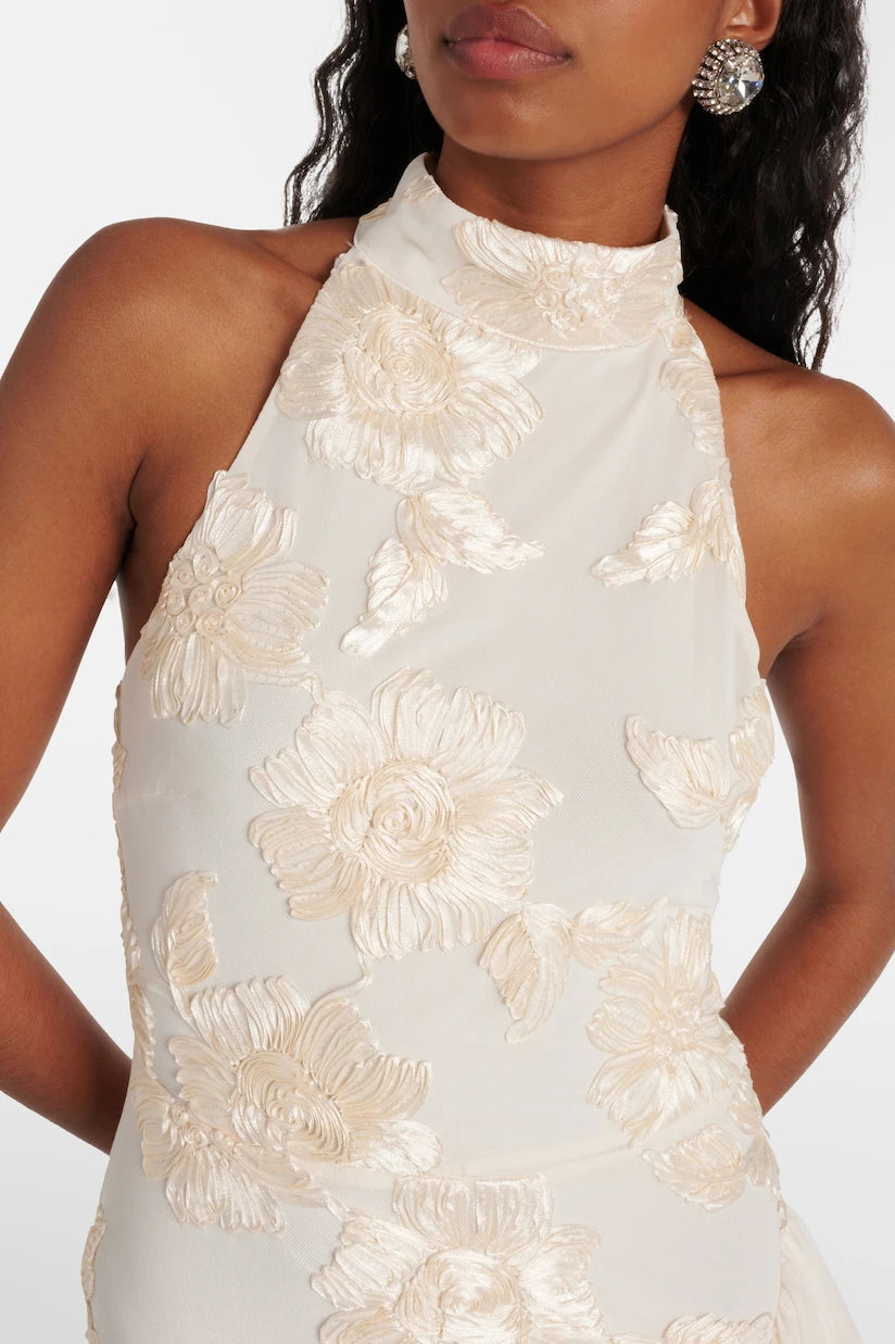 Floral Maxi Dress for Women with Sheer Layers and Fitted Bodice – Elegant Long Dress for Special Occasions 2