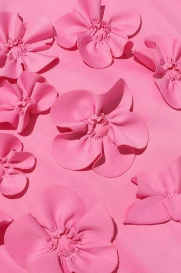 Floral Maxi Dress with Mock Neck and 3D Embellishments – Elegant Long Dress for Formal Occasions 3