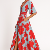 Floral V-Neck Maxi Dress 1