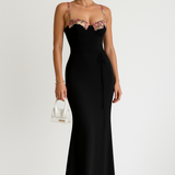 Flower Embroided Maxi Dress 3