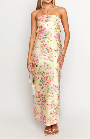 Gabriella Yellow Bloom Maxi Dress 1