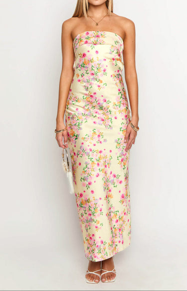 Gabriella Yellow Bloom Maxi Dress 2