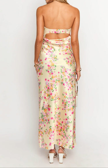 Gabriella Yellow Bloom Maxi Dress 4