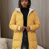 Gemma | Sporty Contrast-Lined Hooded Long Puffer Coat - Lumina 3