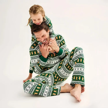 Gingerbread Man Vintage Print Christmas Pajamas Family Set 2025 New Year Men Women Kids Baby Gog Clothes Xmas Home Loungewear 2