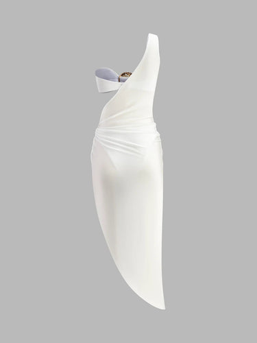 Gold Detail Three-piece Bikini With Cover-Up set 5