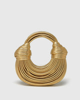 Golden Twisted Hoop Bag 0