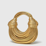 Golden Twisted Hoop Bag 1