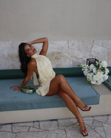 Gretchen - Halter Lace Mini Dress 4