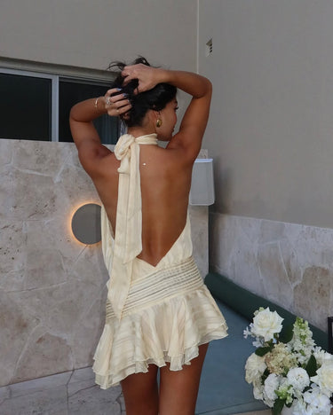 Gretchen - Halter Lace Mini Dress 6