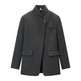 HH 2026 Plaid Blazer – Stylish Single Button Long Sleeve Jacket 6