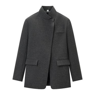 HH 2026 Plaid Blazer – Stylish Single Button Long Sleeve Jacket 6