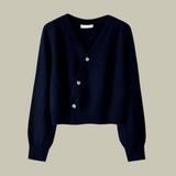 Harper | Women’s Cross Button V Neck Merino And Wool Sweaters 0