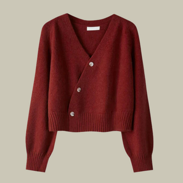 Harper | Women’s Cross Button V Neck Merino And Wool Sweaters 3